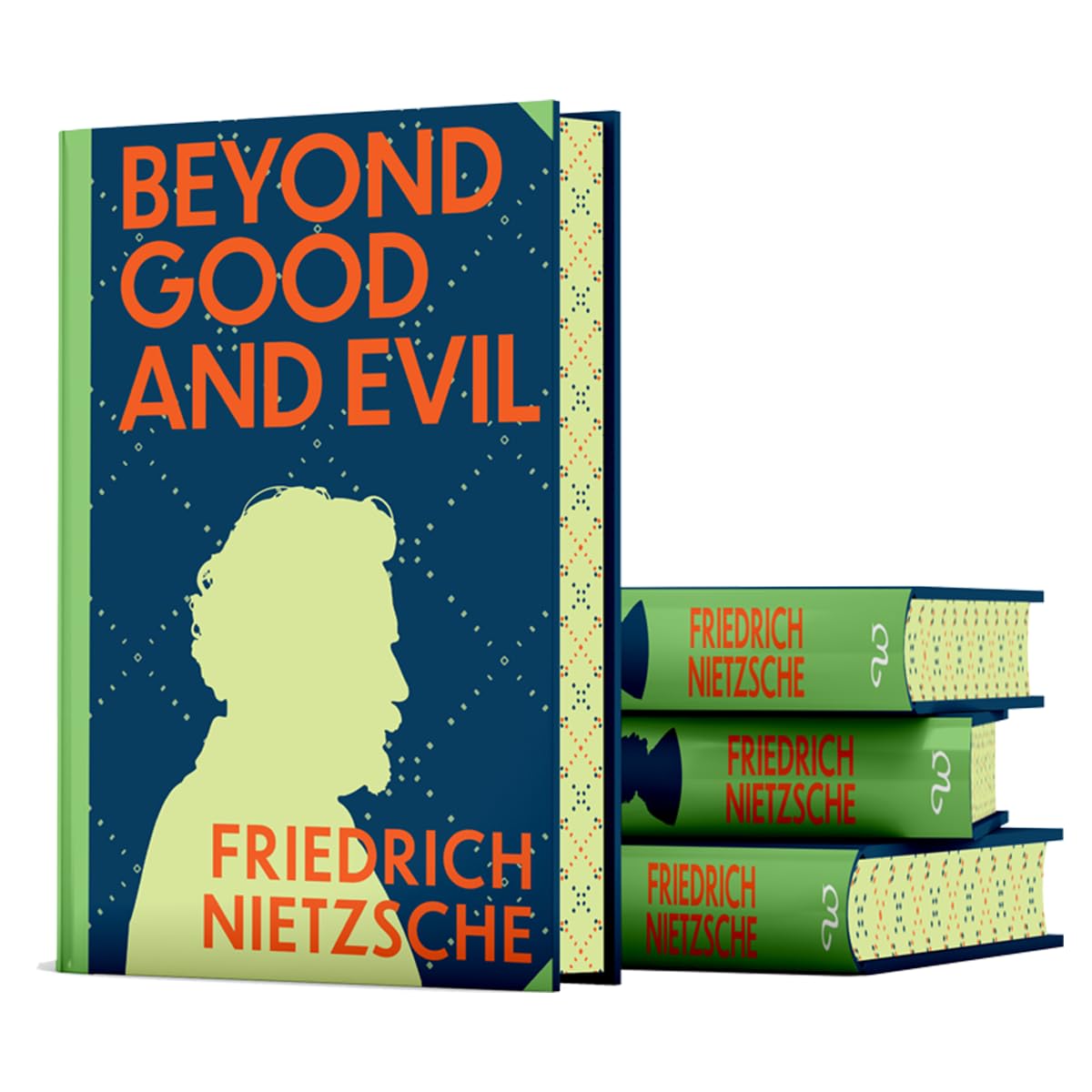 Hardback edition of "Beyond Good and Evil" by Friedrich Nietzsche, featuring a classic cover design and crisp pages.
