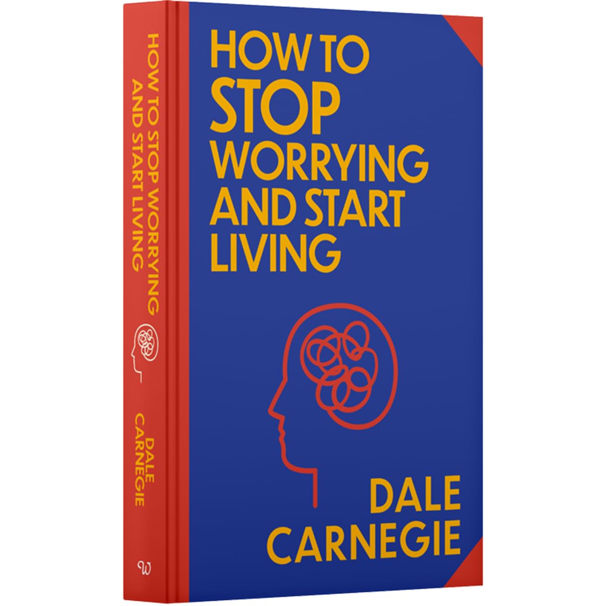 Hardback edition of "How to Stop Worrying and Start Living" by Dale Carnegie, showcasing the book cover design.
