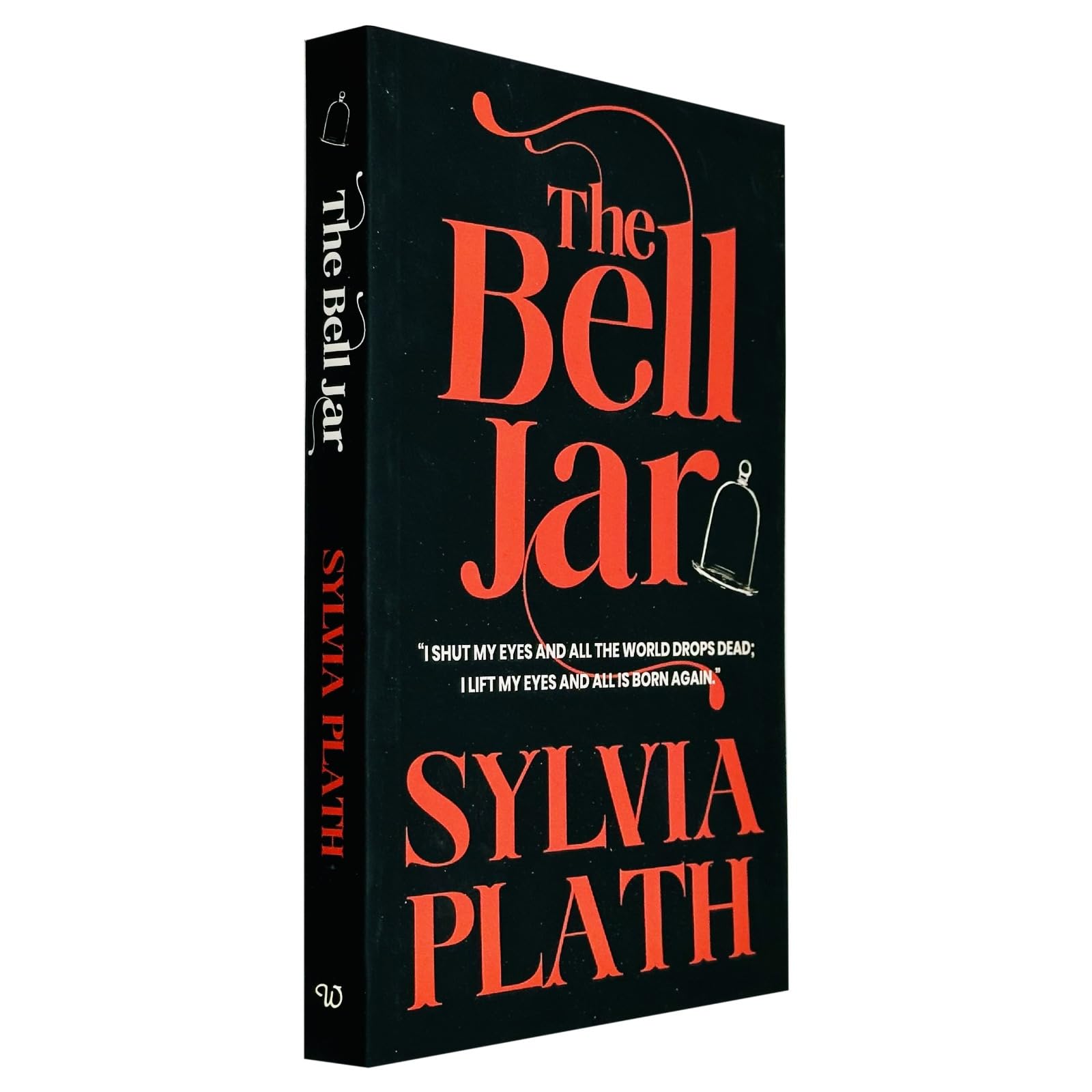 The Bell Jar by Sylvia Plath, paperback edition, featuring a minimalist cover design with a vintage aesthetic.