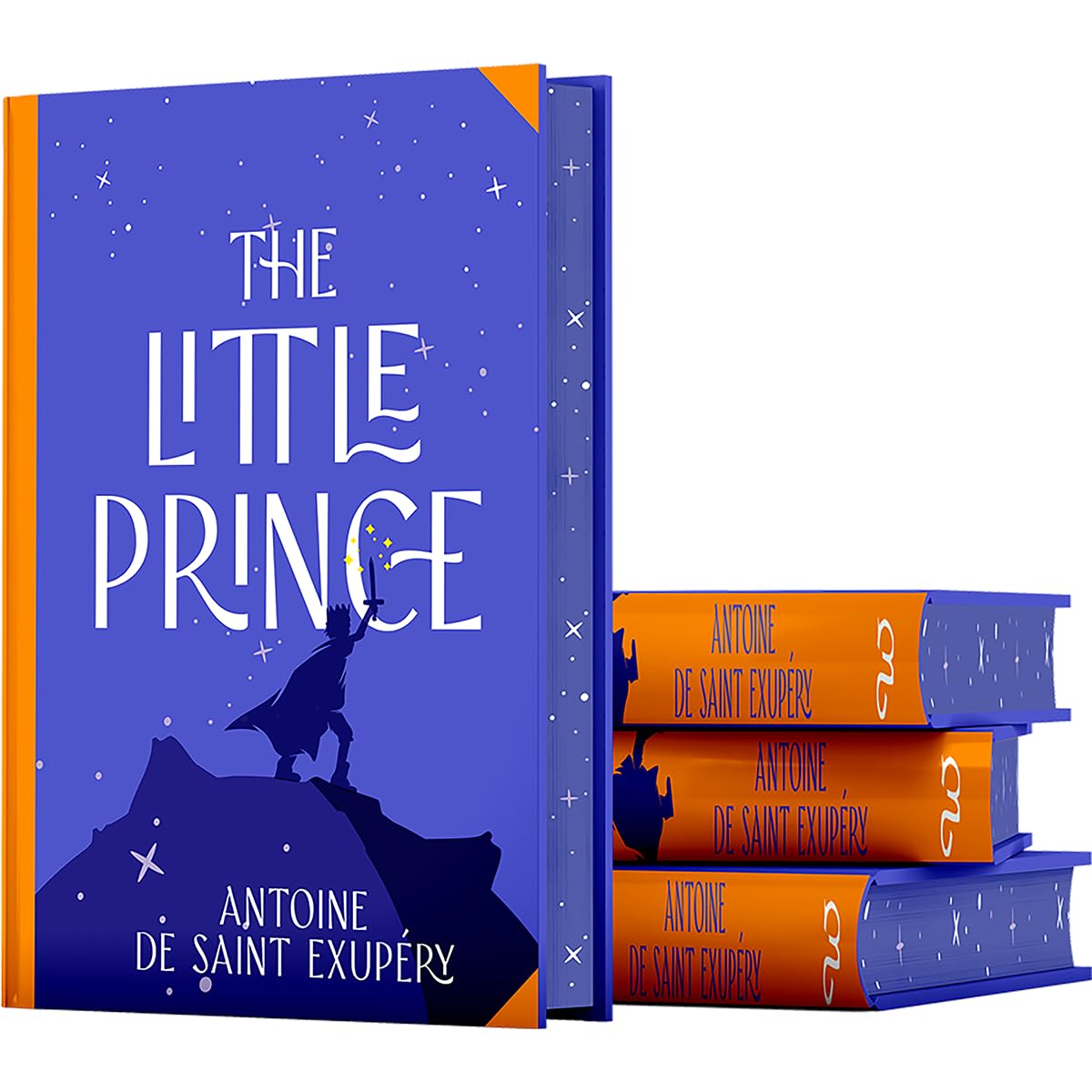 Hardback edition of "The Little Prince" by Antoine de Saint-Exupéry, featuring a whimsical cover design and illustrations.