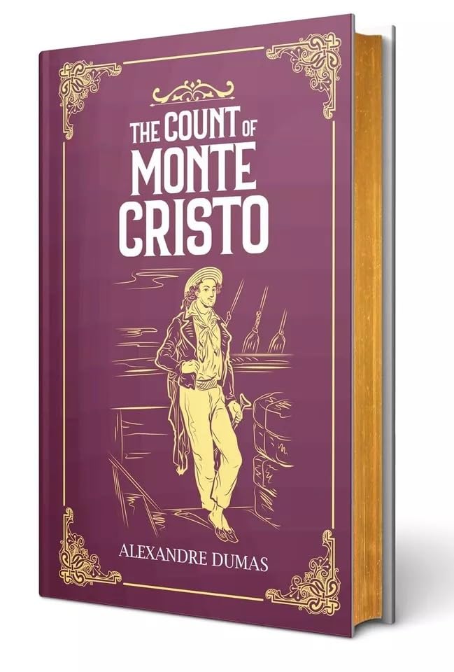 Hardback edition of The Count of Monte Cristo by Alexandre Dumas, featuring a classic book cover design.