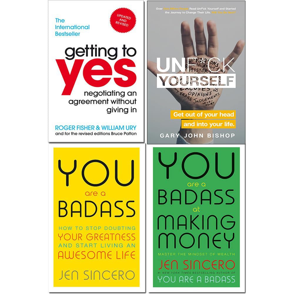 Set of 4 nonfiction paperback books by various authors, featuring titles from Random House and Yellow Kite.