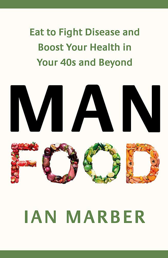 Five paperback books from the ManFood Series by Ian Marber, featuring colorful covers and engaging non-fiction content.