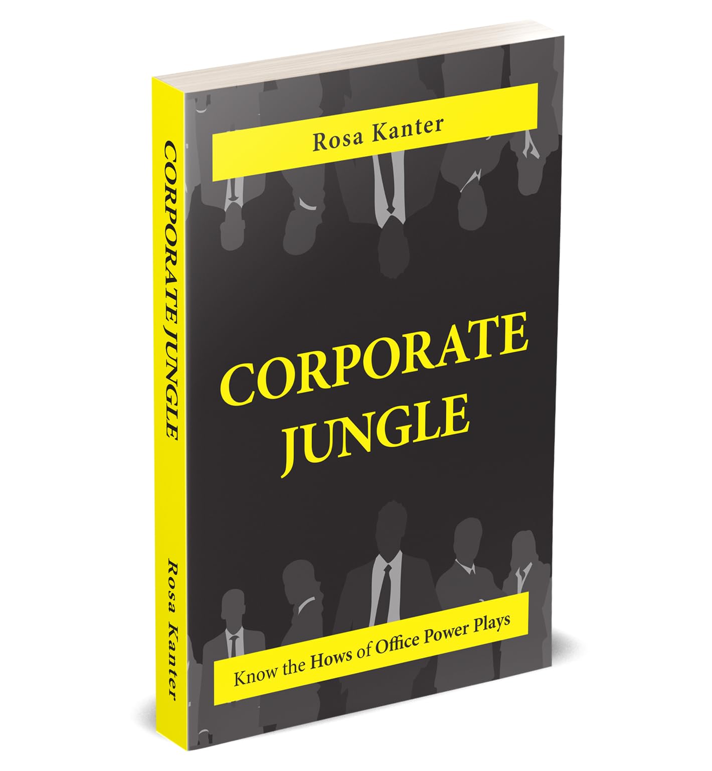 Paperback edition of "Corporate Jungle: Office Power Plays" by Rosa Kanter, showcasing a colorful cover design.