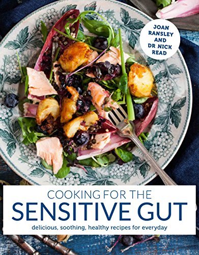 Cooking for the Sensitive Gut book collection by Joan Ransley, featuring three paperback non-fiction titles.