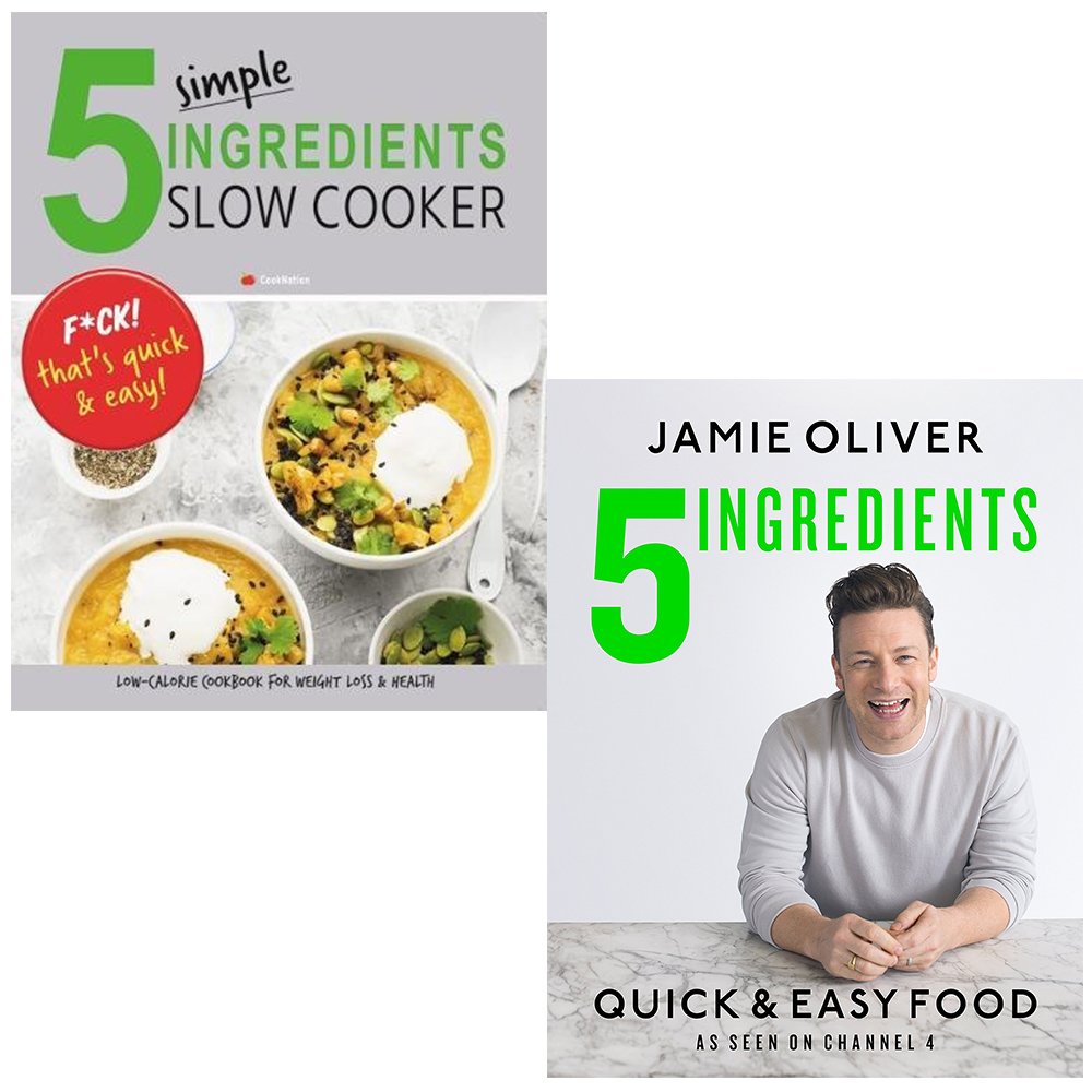 CookNation Jamie Oliver 2 books collection set in paperback, featuring colorful covers and engaging non-fiction content.