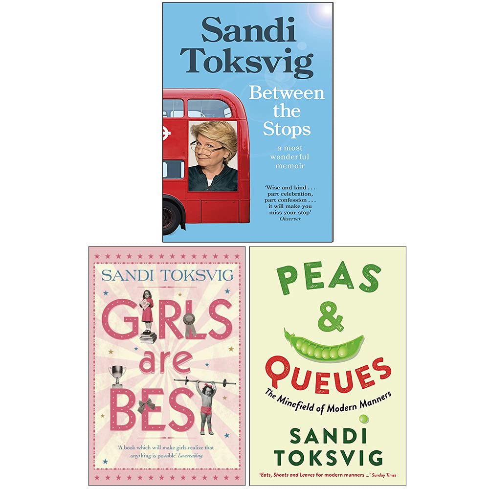 Sandi Toksvig 3 Books Collection Set in paperback, showcasing vibrant covers and insightful non-fiction content.