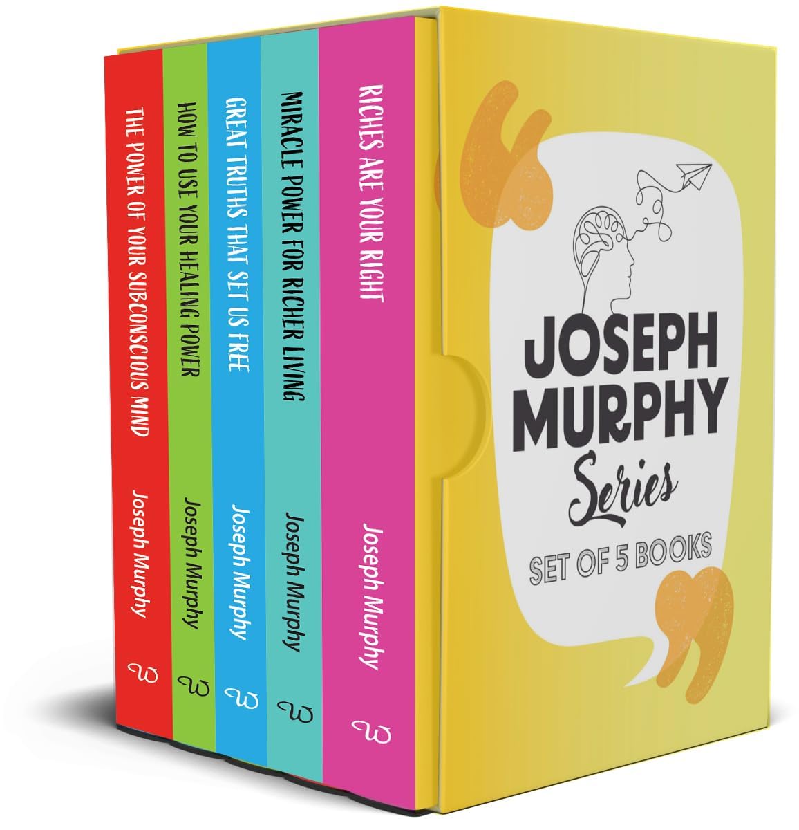 Joseph Murphy 5 books collection box set in paperback, non-fiction titles by Wilco Book Ltd, featuring inspirational self-help guides.