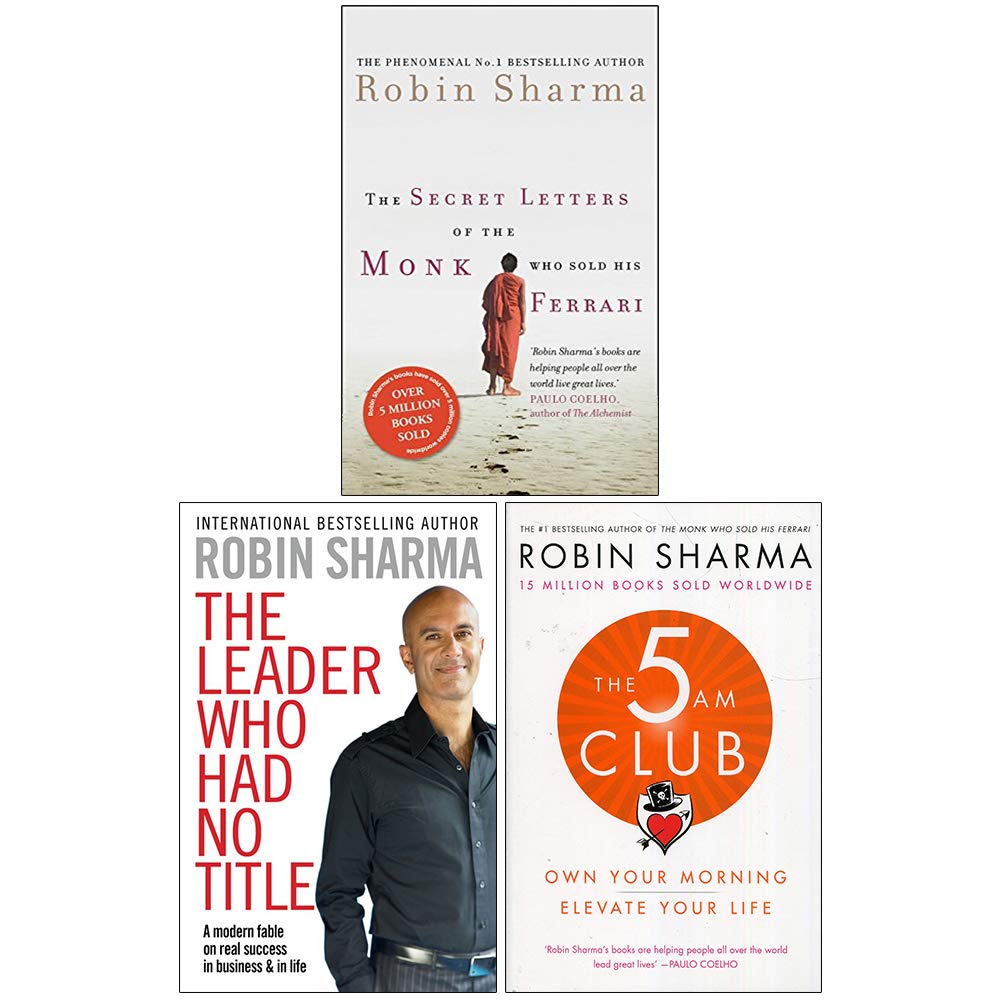 Robin Sharma 3 Books Collection Set in paperback, featuring insightful non-fiction titles by the author.