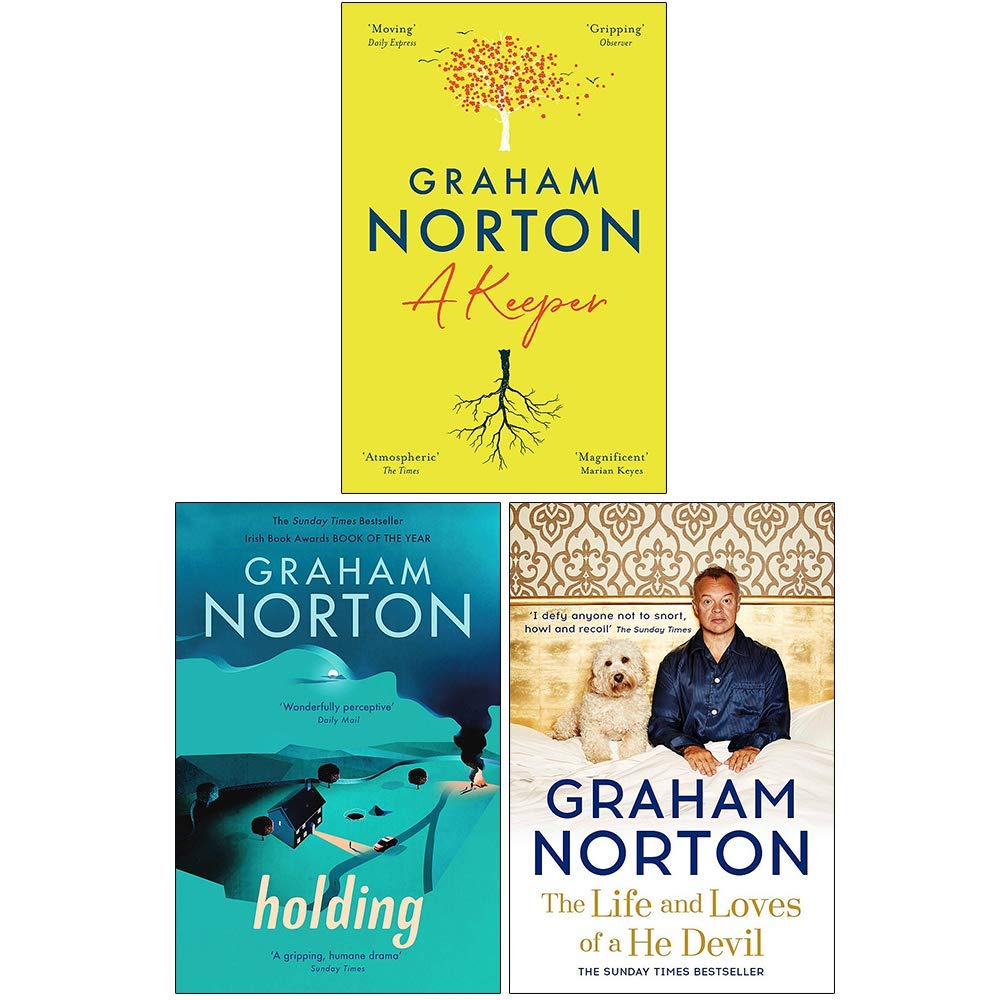 Graham Norton Collection set of 3 fiction paperbacks, featuring colorful covers and author's name prominently displayed.