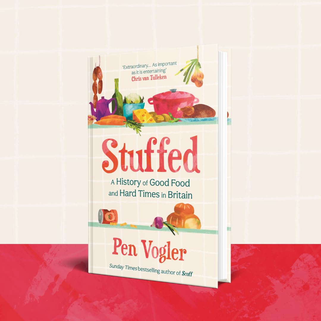 Hardback non-fiction book "Stuffed" by Pen Vogler, featuring a detailed cover design and vibrant colors.