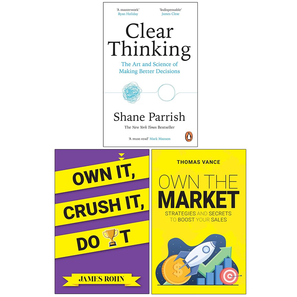 Clear Thinking by Shane Parrish three-book collection set in paperback, featuring insightful non-fiction titles.