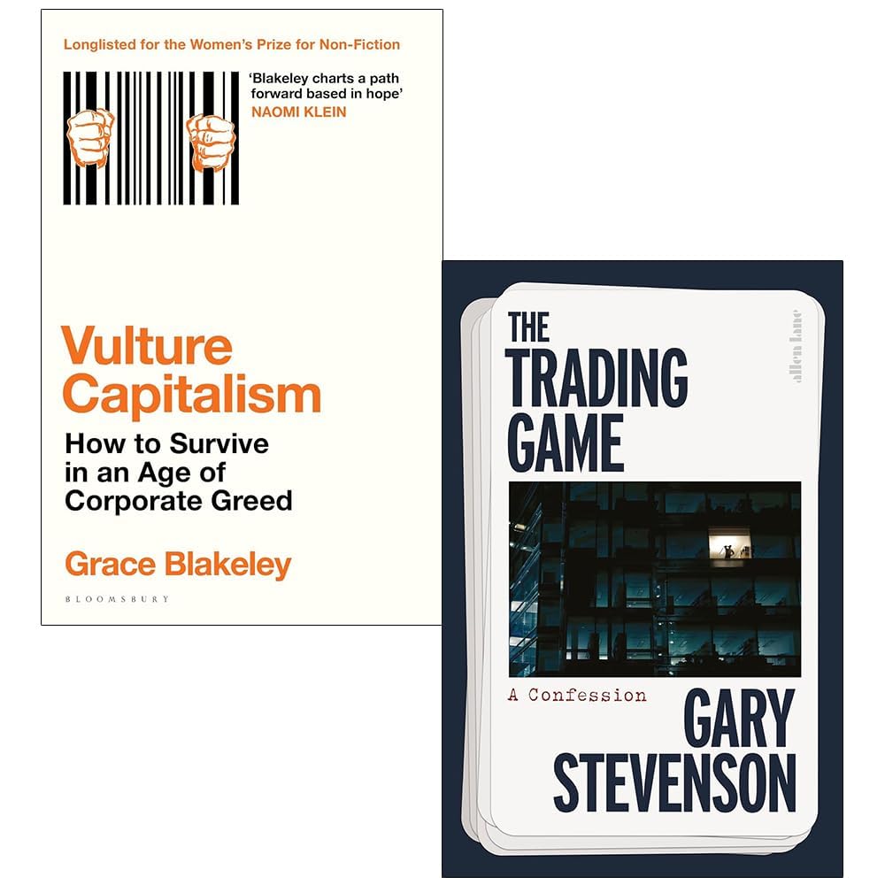 Economics set featuring two hardback books by various authors, including Grace Blakeley, published by Bloomsbury/Allen Lane.