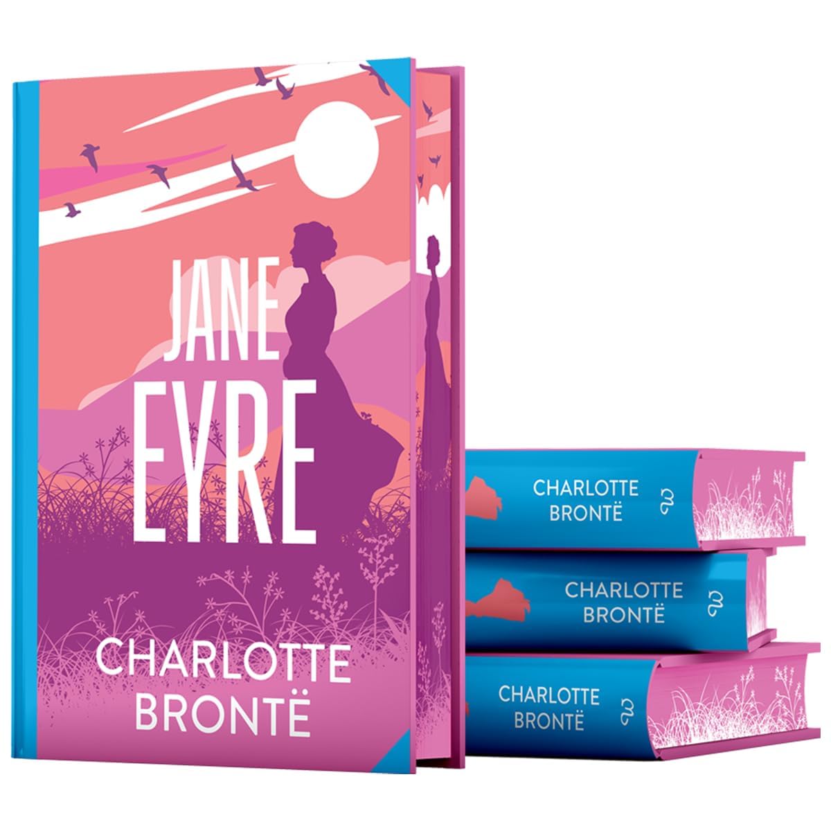 Hardback edition of Jane Eyre by Charlotte Brontë, featuring a classic cover design and sturdy binding.