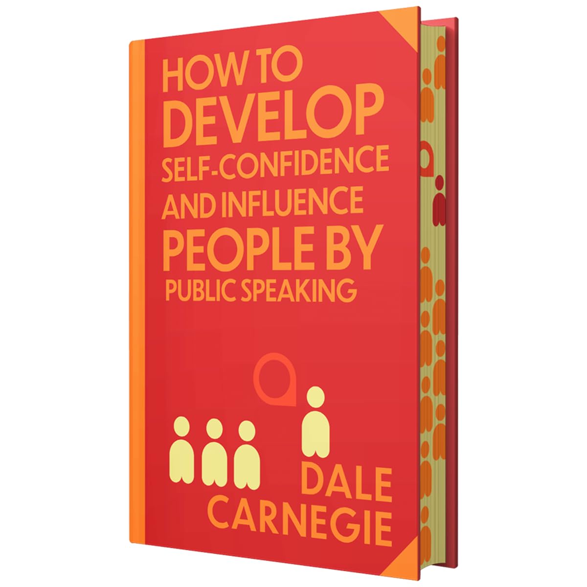 Hardback book cover of "How to Develop Self-Confidence and Influence People" by Dale Carnegie, published by Wilco International LLP.