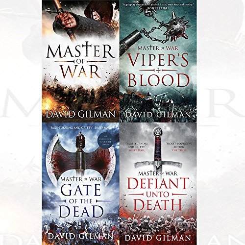 Master of War by David Gilman 4 paperback books collection set featuring historical fiction covers.