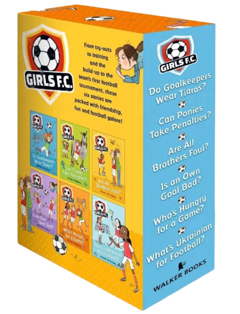 Girls F.C. by Helena Pielichaty 6-book collection box set for ages 8+, featuring colorful paperback covers.