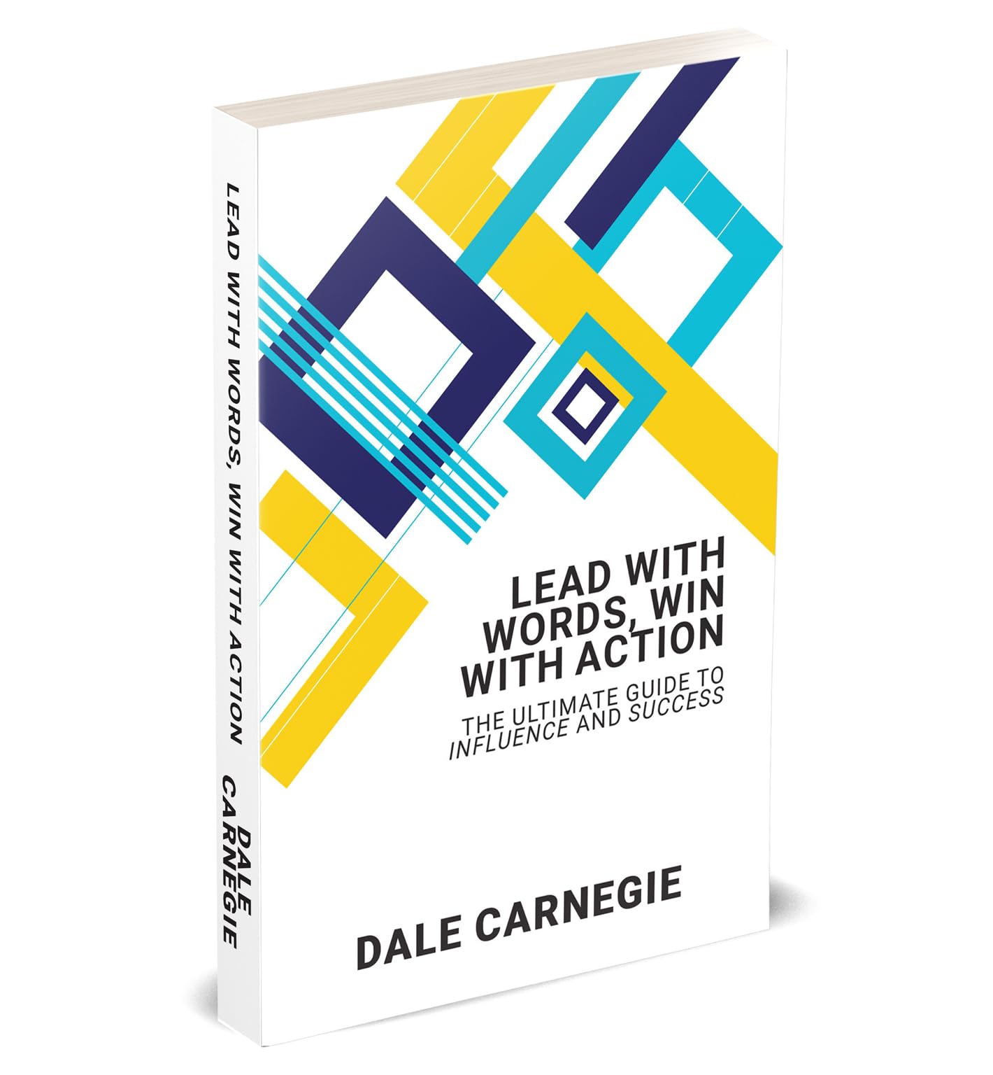 Cover of "Lead With Words, Win With Action" by Dale Carnegie, showcasing the paperback design from Rupa Publications India.