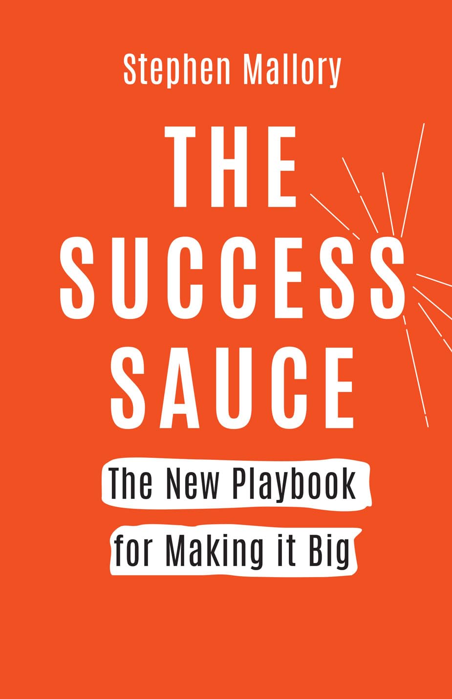 Paperback edition of "The Success Sauce" by Stephen Mallory, showcasing the cover design and title prominently.