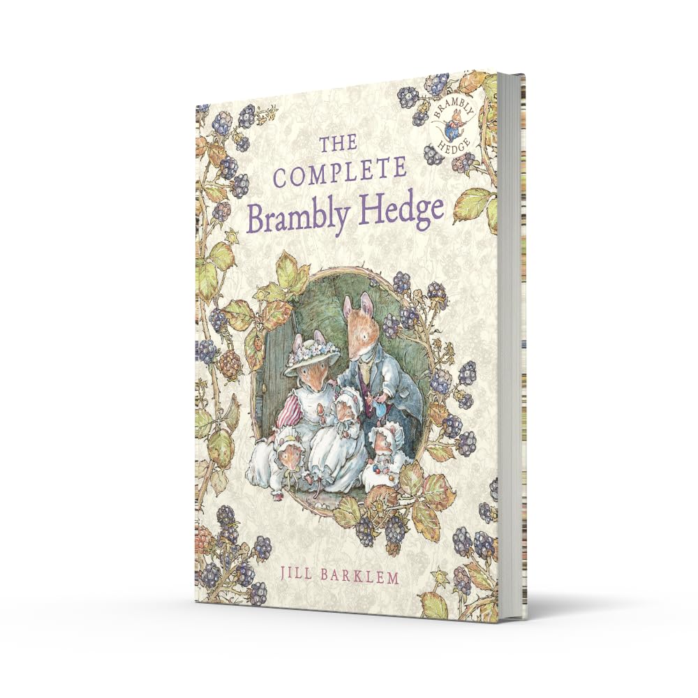 Set of 8 hardcover Brambly Hedge books by Jill Barklem for ages 3 to 7, featuring charming illustrations and stories.