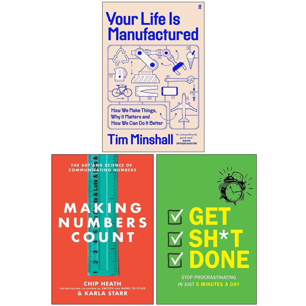 Tim Minshall 3 Books Collection Set in paperback, featuring non-fiction titles on a wooden surface.