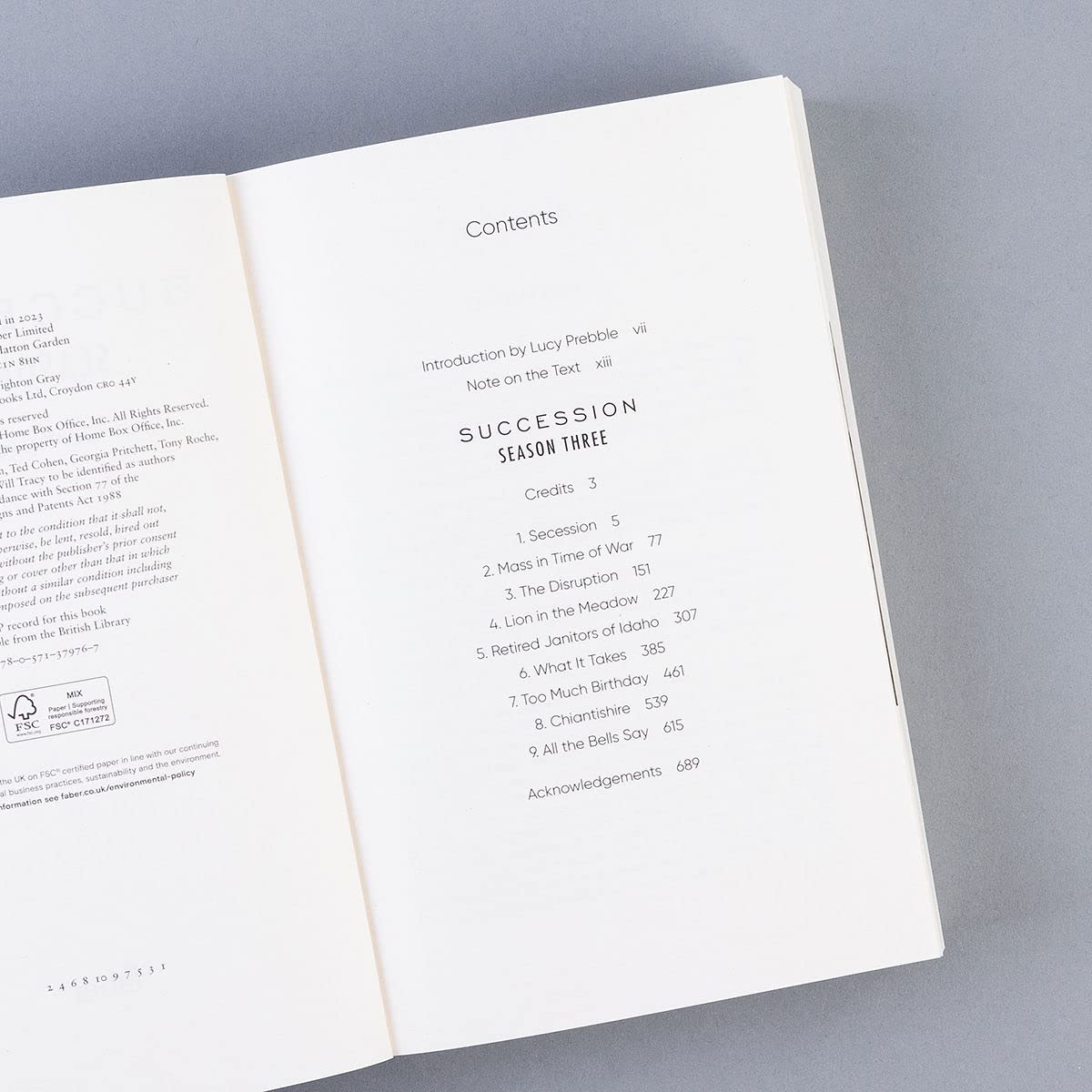 Complete scripts of Succession: Season 3 by Jesse Armstrong in a paperback edition from Faber & Faber.