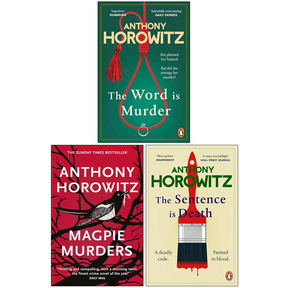 Horowitz Collection by Anthony Horowitz, three paperback fiction books stacked on a surface.