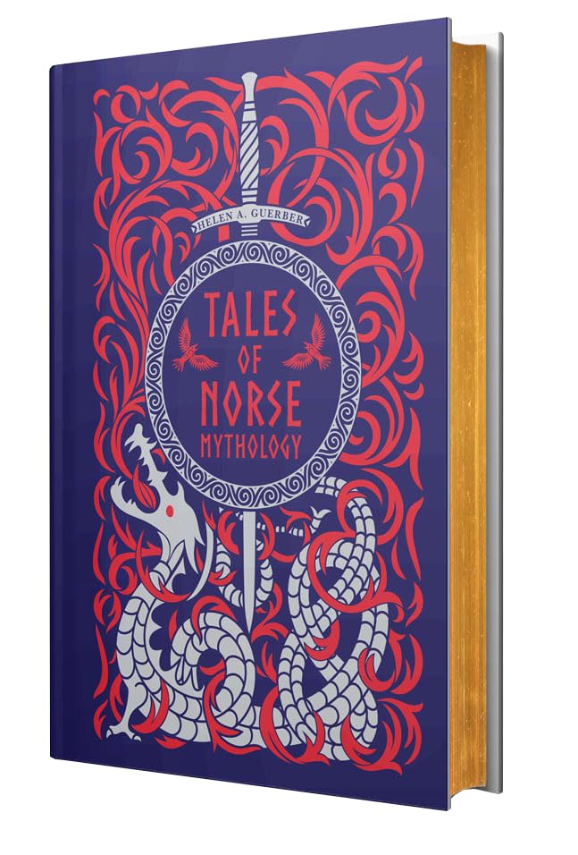 Hardback edition of "Tales of Norse Mythology" by Hélène A. Guerber, featuring an illustrated cover and spine design.