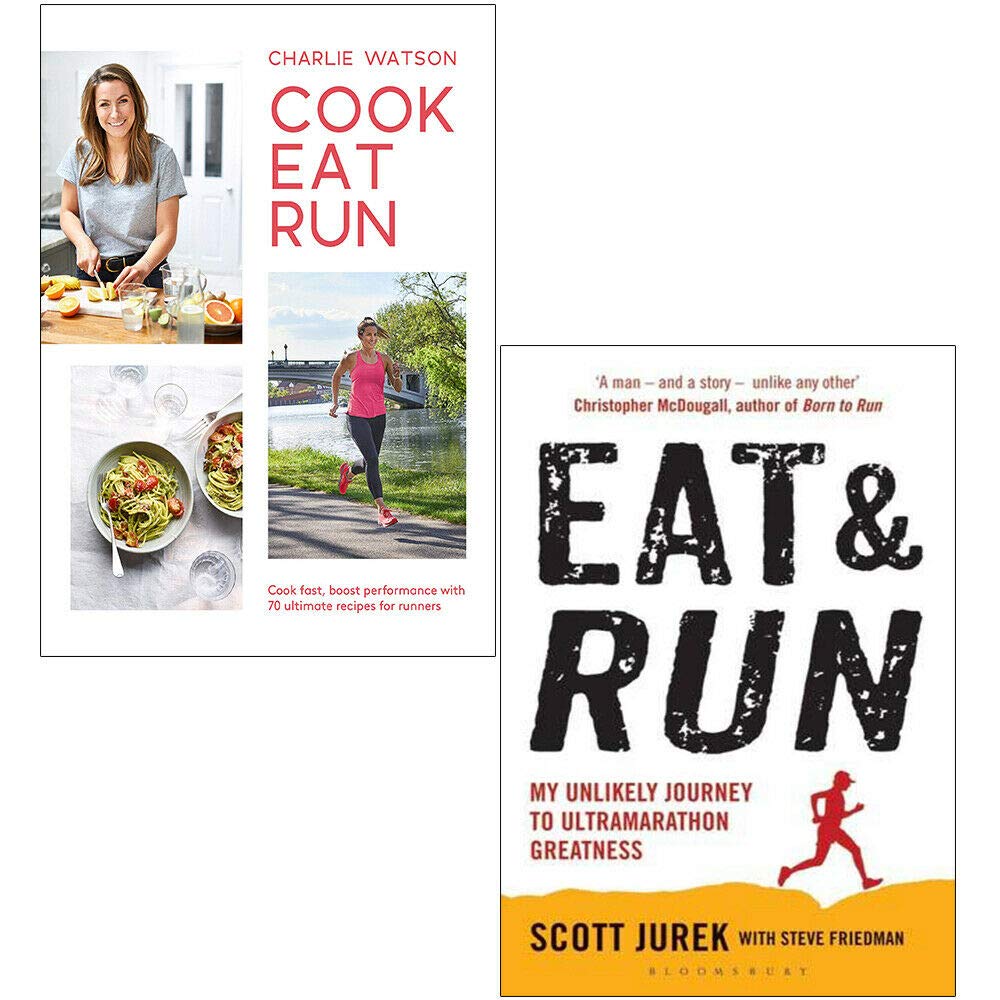 Cook Eat Run by Charlie Watson, 2 paperback books collection, featuring vibrant covers and engaging non-fiction content.