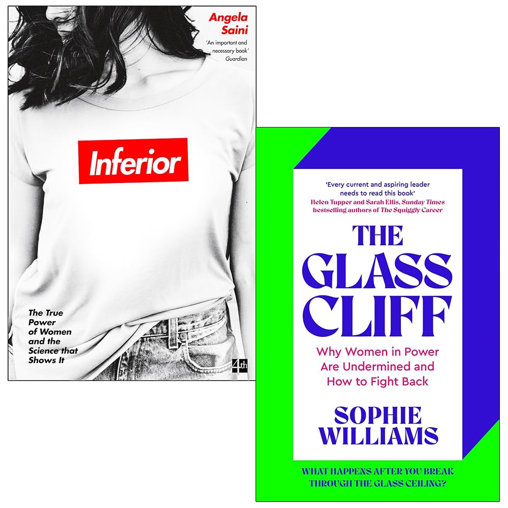 Two hardback books by Angela Saini and Sophie Williams from Fourth Estate, showcasing non-fiction covers and spines.
