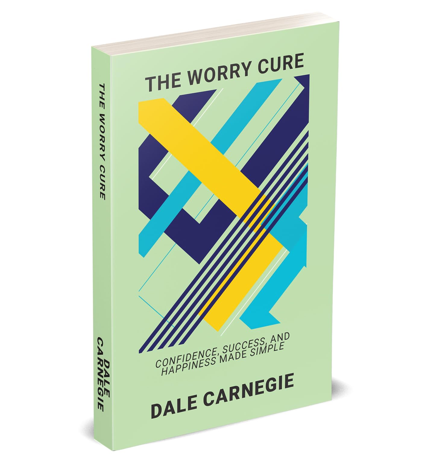 Paperback edition of "The Worry Cure" by Dale Carnegie, featuring a clean cover design and bold title text.