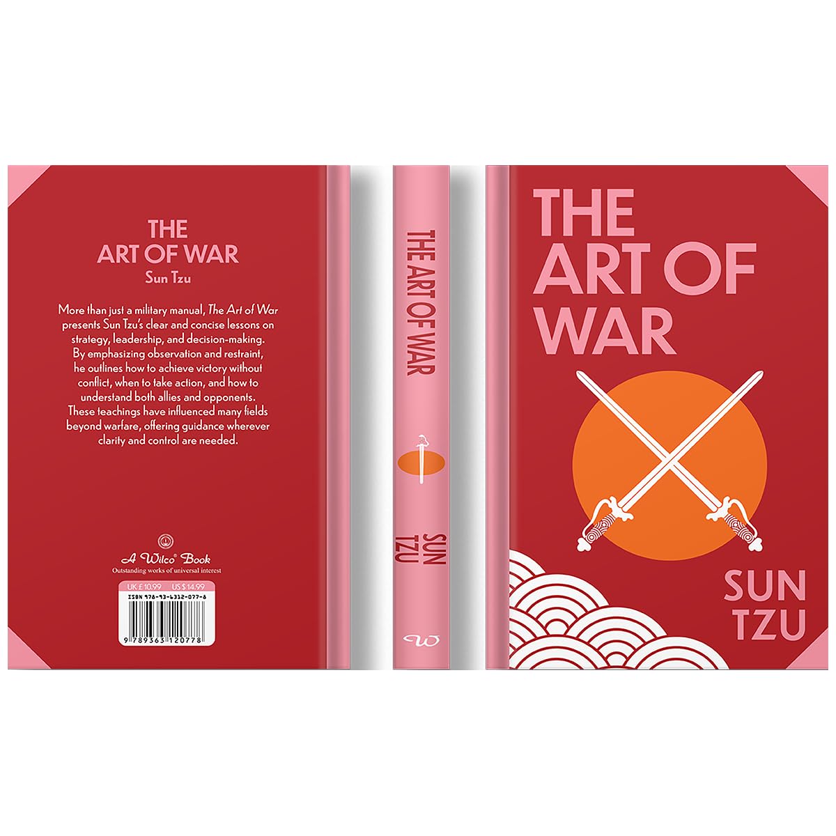 Hardback edition of The Art of War by Sun Tzu, featuring a detailed cover design and classic literary style.