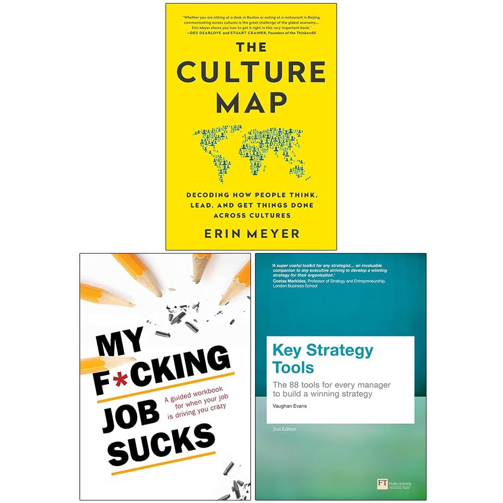 Culture Tools Set by Erin Meyer - three nonfiction paperback books displayed together on a wooden surface.