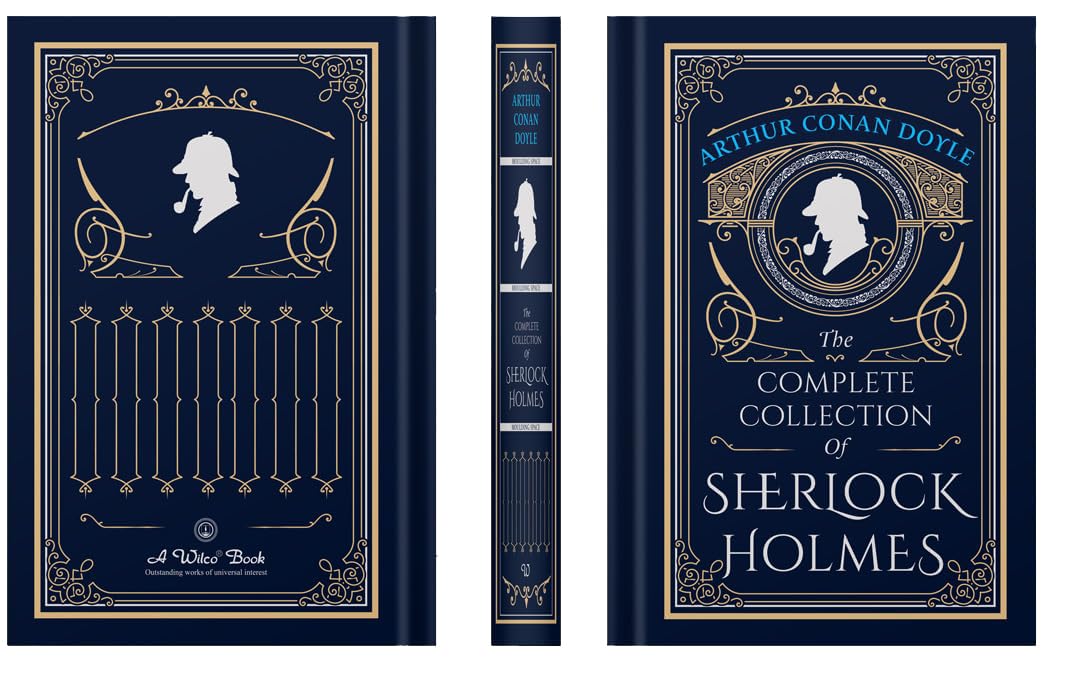 Hardback edition of The Complete Collection of Sherlock Holmes by Arthur Conan Doyle, featuring classic fiction cover art.