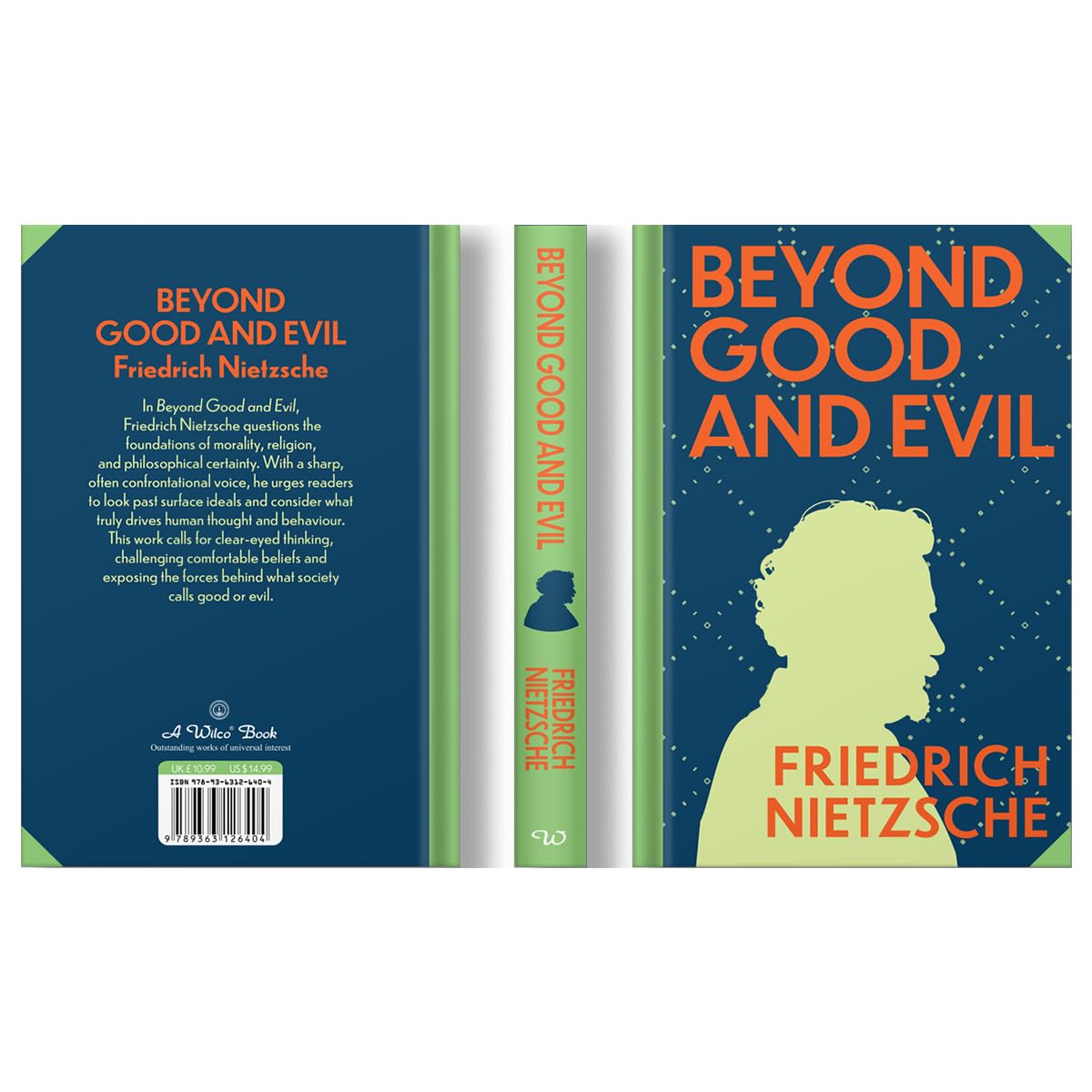 Hardback edition of "Beyond Good and Evil" by Friedrich Nietzsche, showcasing the cover design and title prominently.