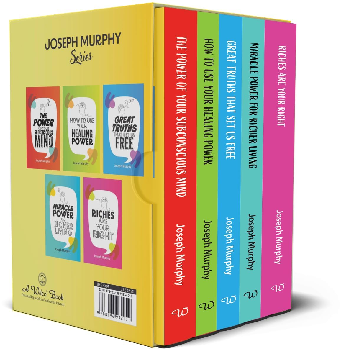Joseph Murphy 5 books collection box set in paperback by Wilco Book Ltd, featuring non-fiction titles on personal development.