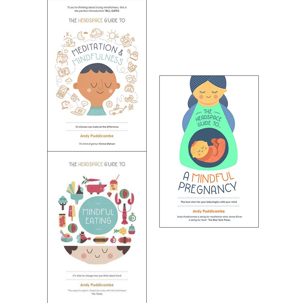 Three paperback books by Andy Puddicombe from the Puddicombe collection, titled for non-fiction readers.