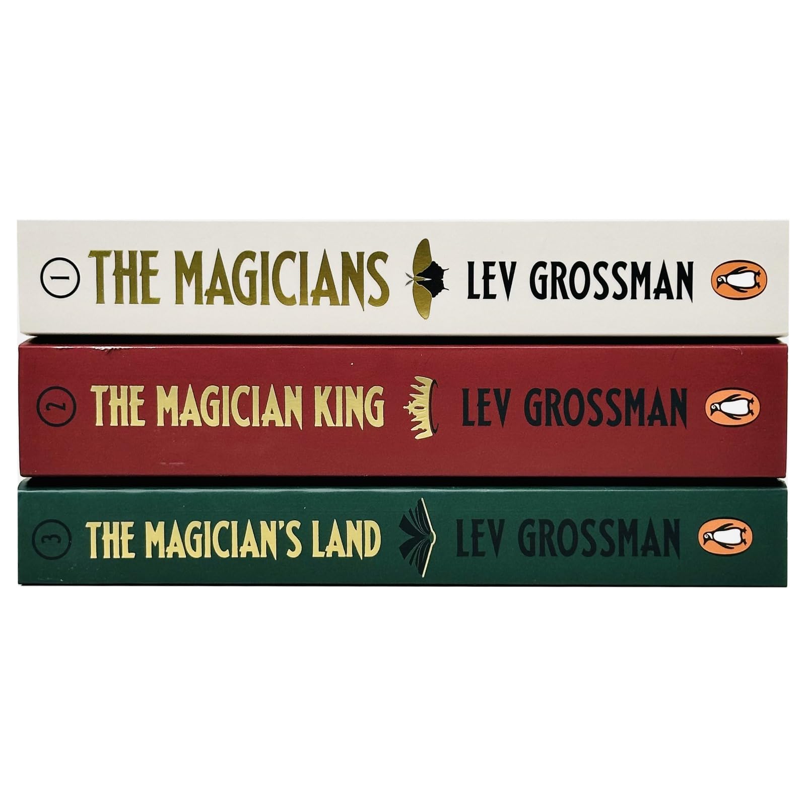 Three paperback books from Lev Grossman's Magicians Trilogy collection set, featuring fictional fantasy stories in Arrow editions.