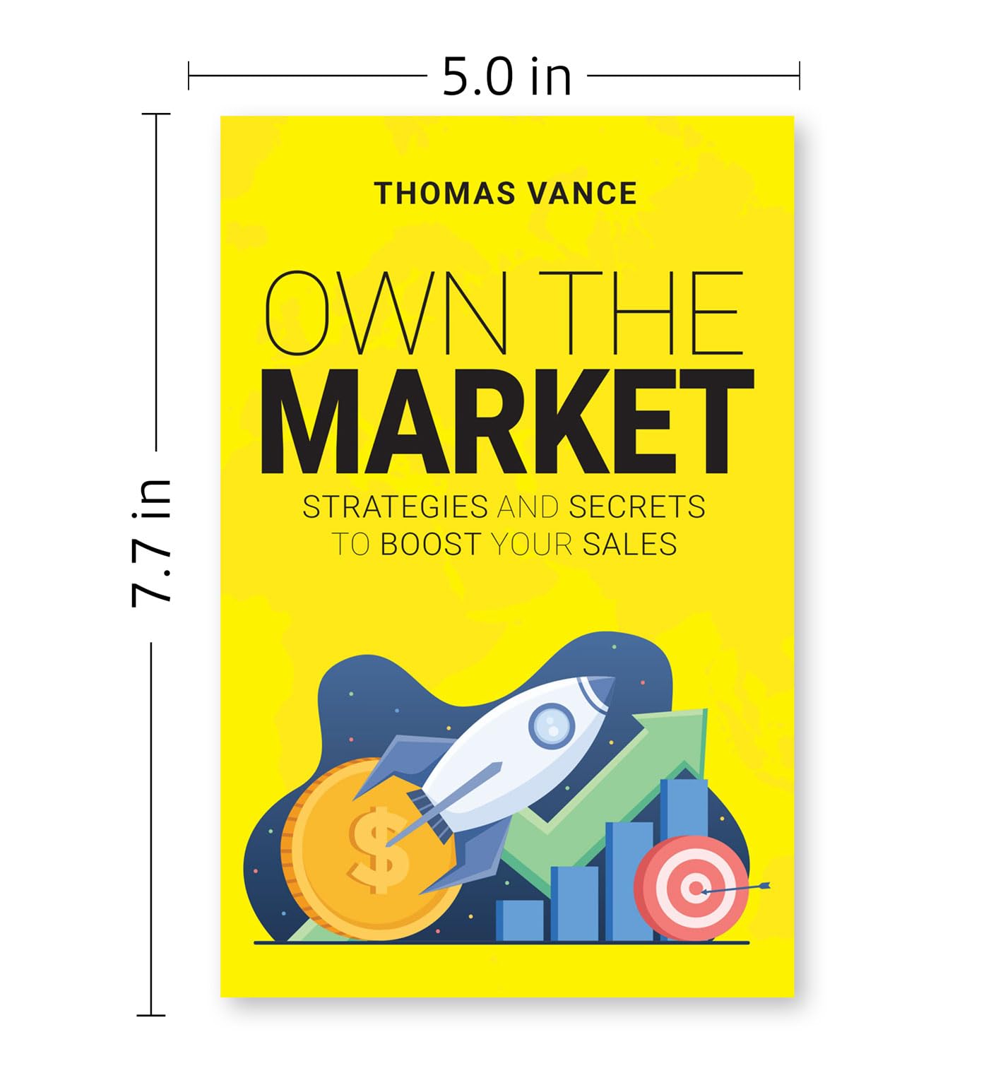 Paperback book "Own the Market: Boost Your Sales" by Thomas Vance, published by Rupa Publications India.