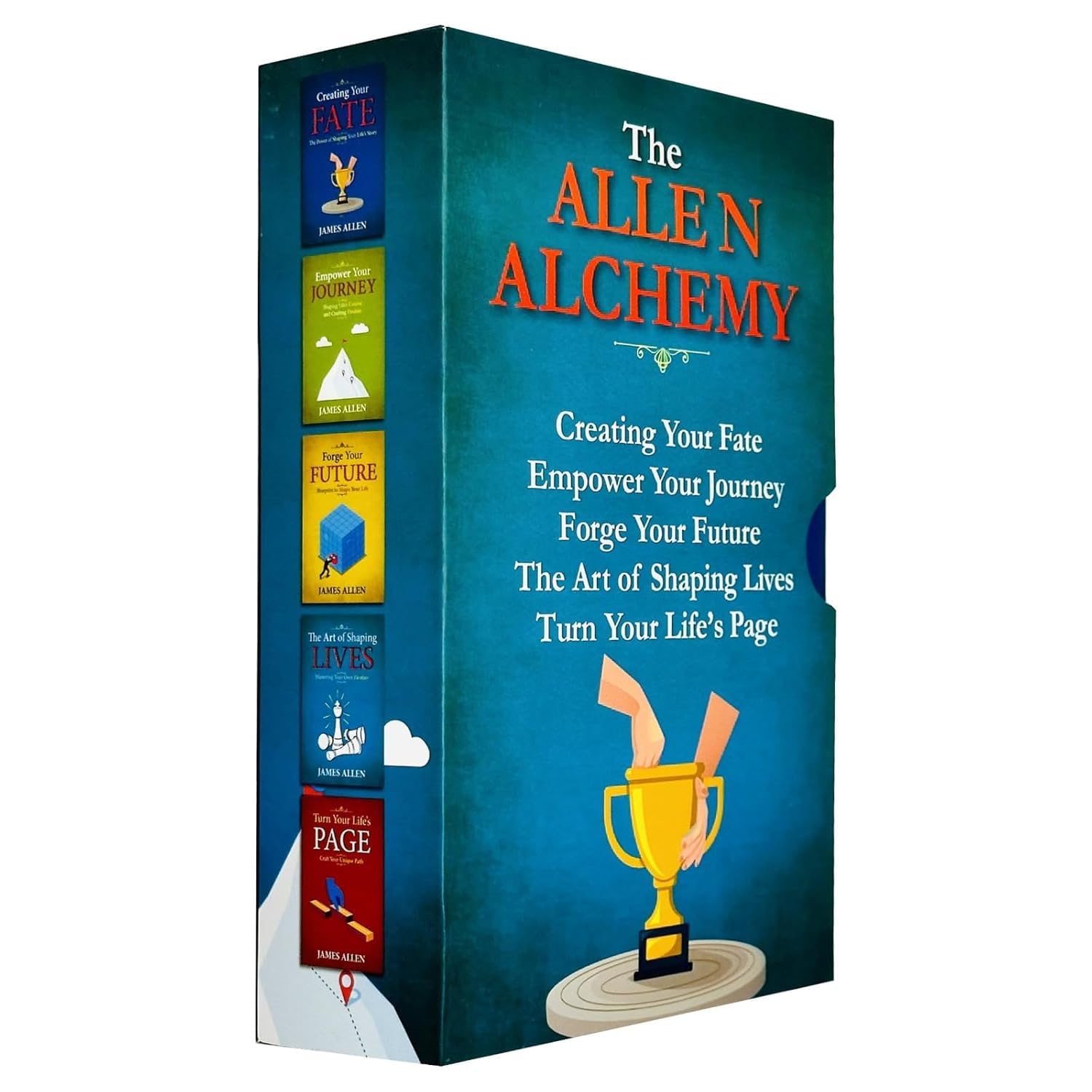 James Allen 5 Books collection set of self-help classics in paperback, featuring inspirational non-fiction titles by Rupa Publications.