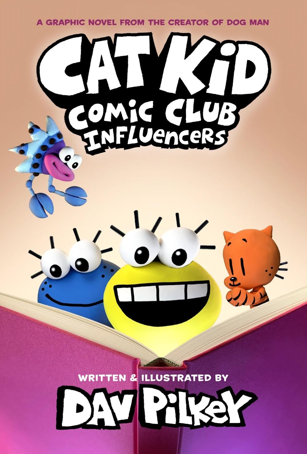 Cat Kid Comic Club by Dav Pilkey hardback books collection set featuring colorful illustrations and engaging characters.