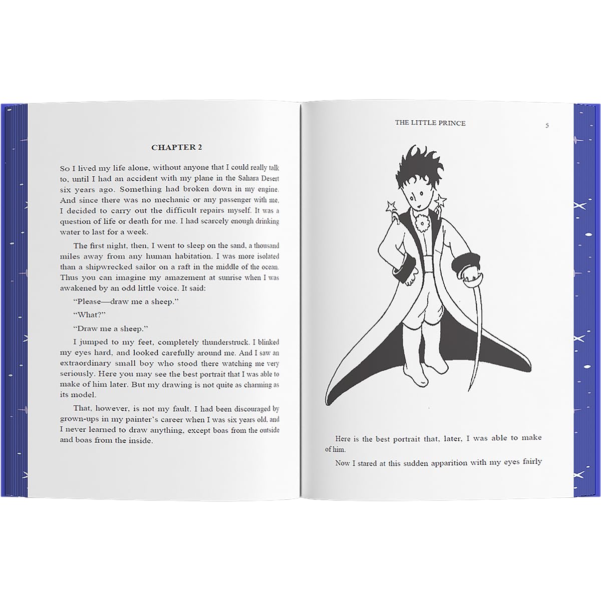Hardback edition of "The Little Prince" by Antoine de Saint-Exupéry, featuring a colorful cover illustration.