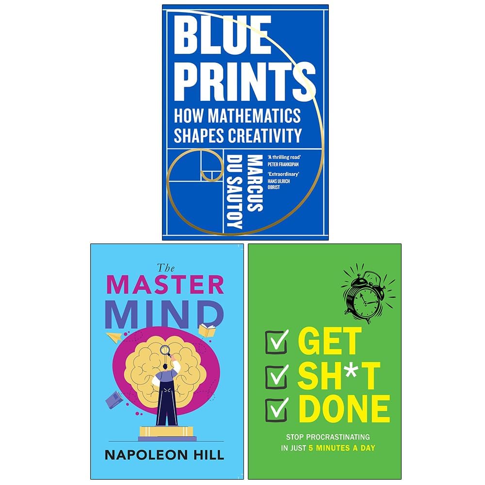 Three paperback books from the Blueprints Collection by Various Authors, featuring Marcus du Sautoy's non-fiction works.