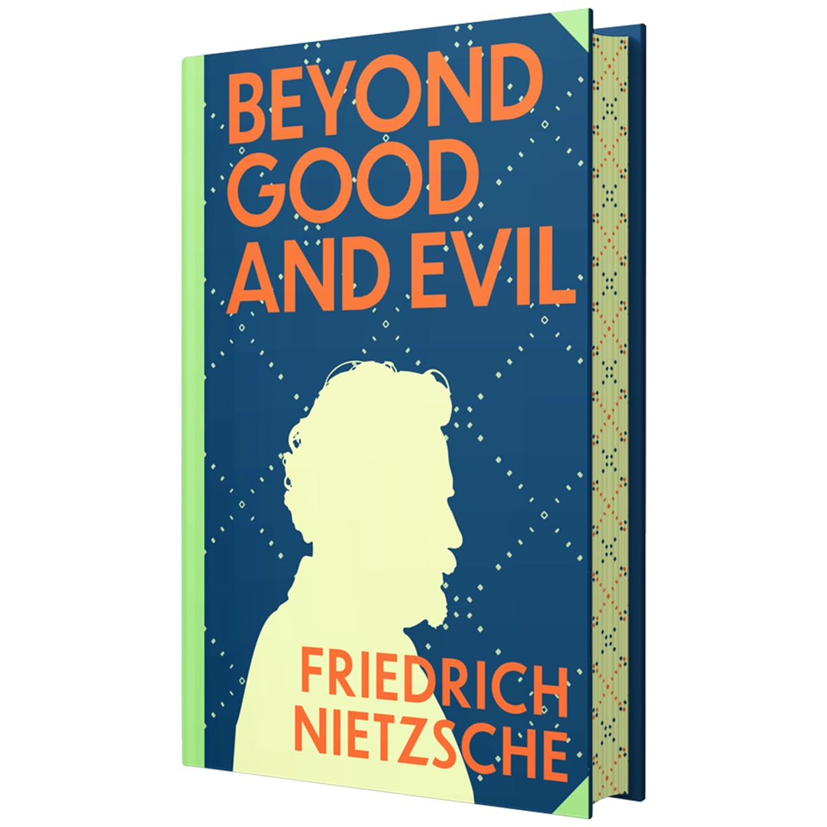 Hardback edition of "Beyond Good and Evil" by Friedrich Nietzsche, featuring a classic book cover design.