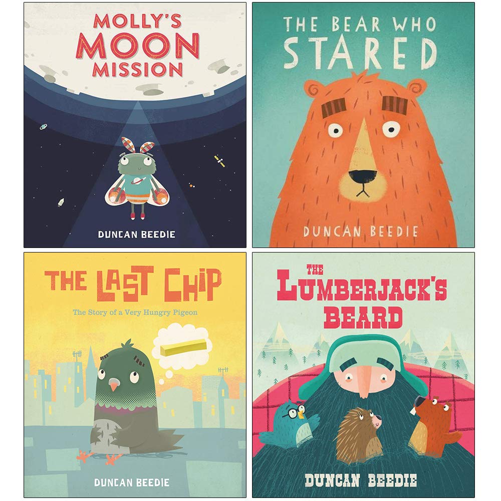 Duncan Beedie Collection set of 4 paperback books for ages 3-7 by Duncan Beedie, featuring colorful illustrations.