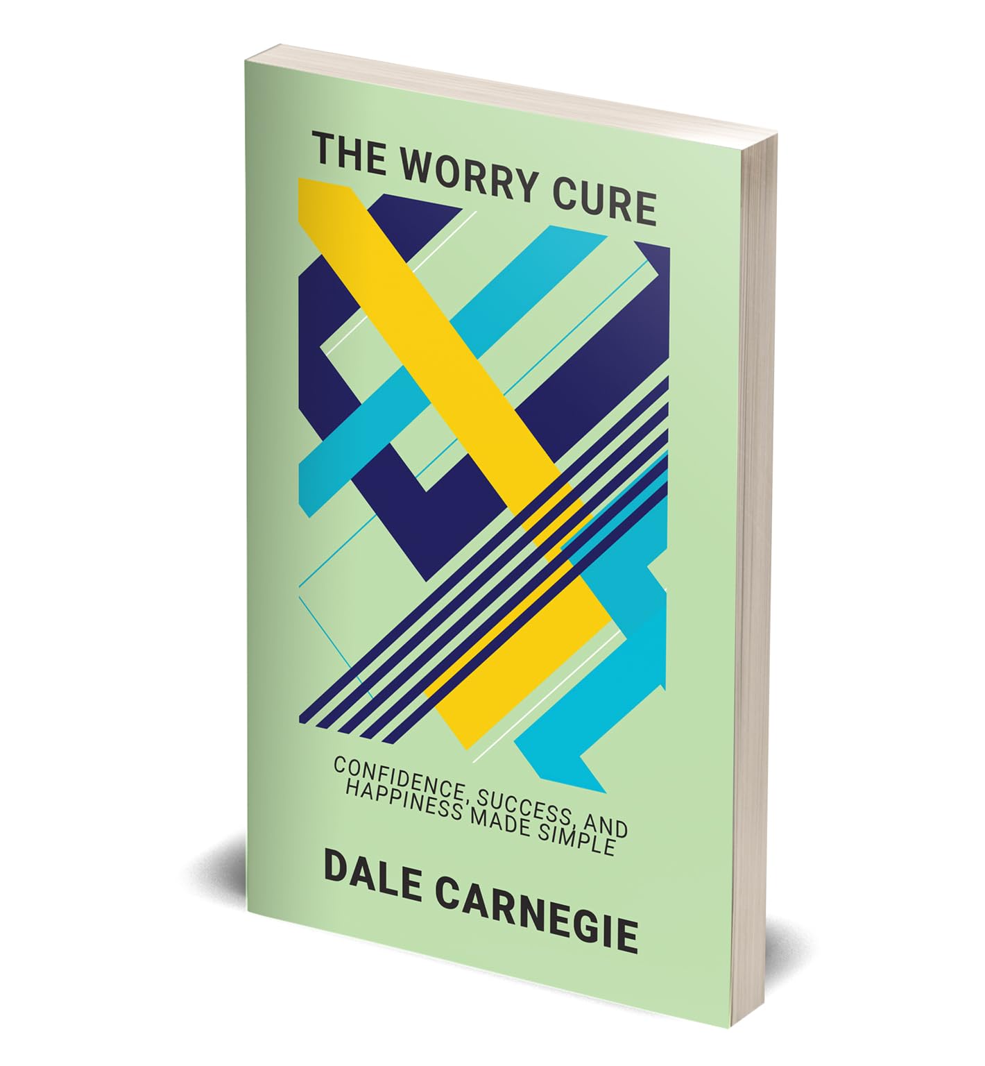 Paperback edition of "The Worry Cure" by Dale Carnegie, featuring a simple cover design by Rupa Publications India.