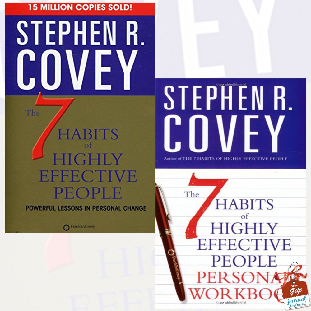 The 7 Habits of Highly Effective People 2-book paperback set by Stephen R. Covey - front cover of main book