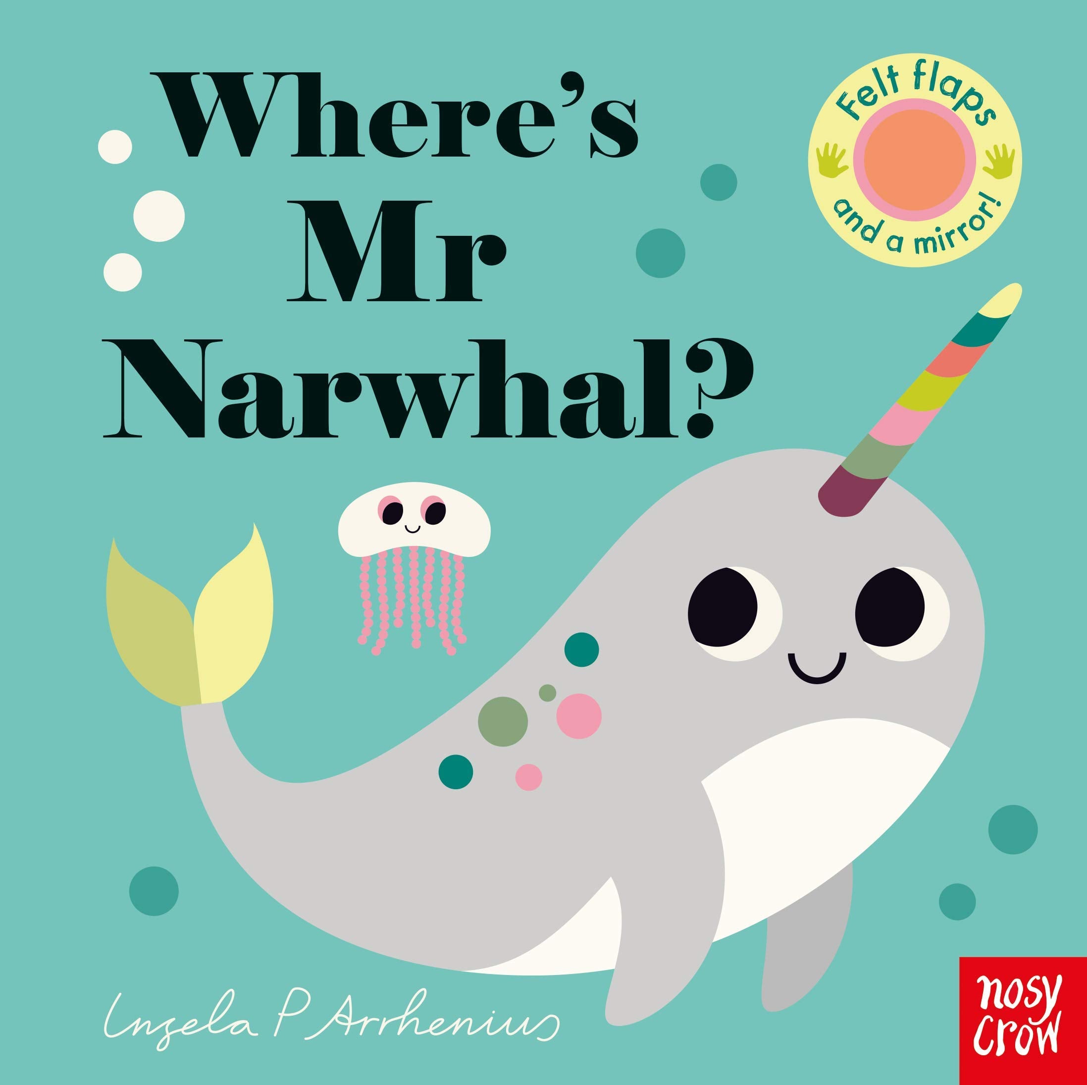 Five board books from Ingela P Arrhenius's Felt Flaps collection for ages 0-5, featuring colorful illustrations and flaps.