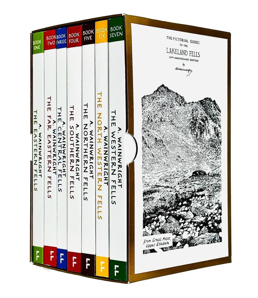 Collection of seven paperback Lakeland Fells guidebooks by Ullswater and Birk Fell, part of The Pictorial Guides Series.