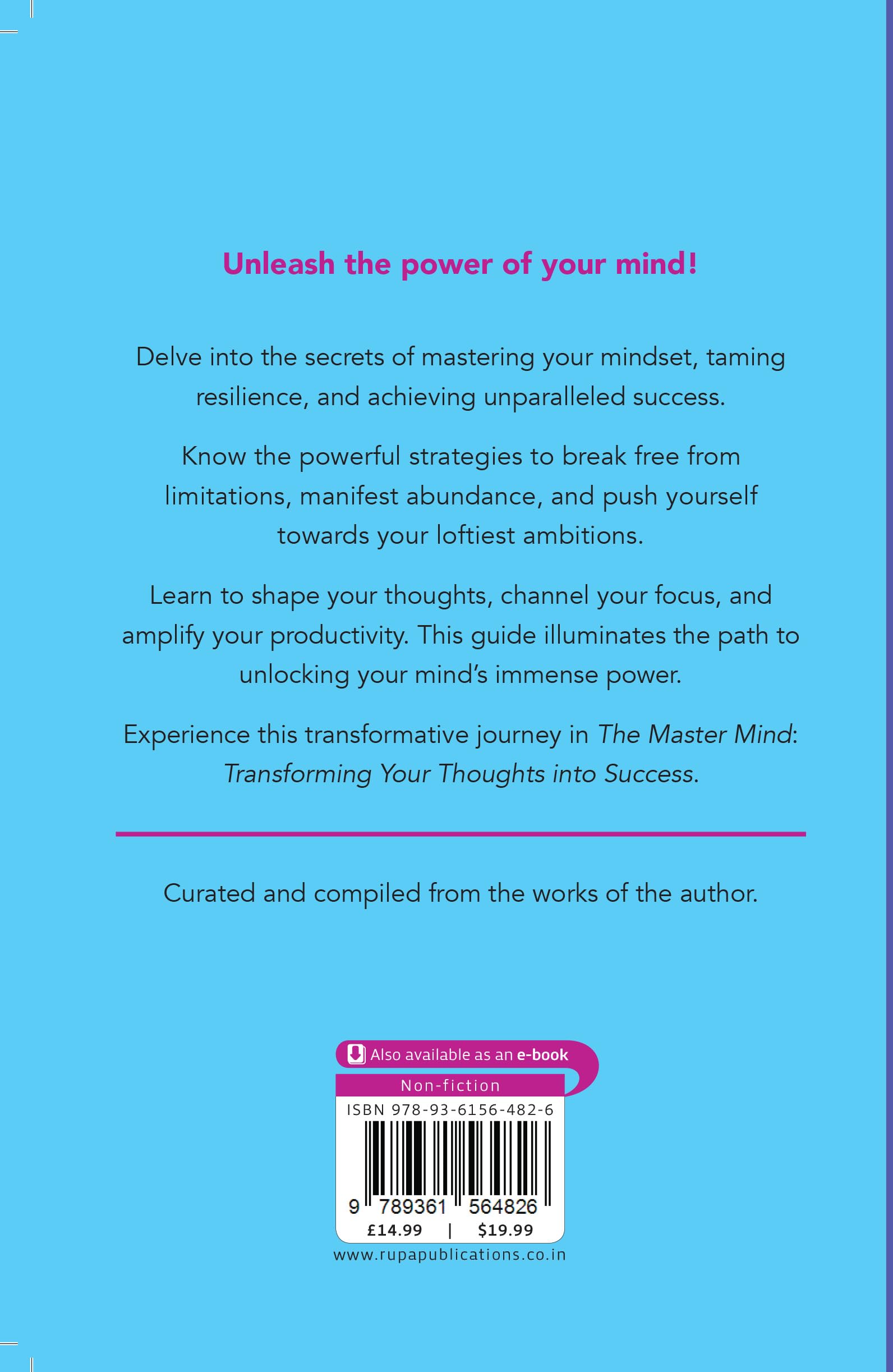 Paperback edition of "The Master Mind" by Napoleon Hill, featuring the book cover design from Rupa Publications Ltd.